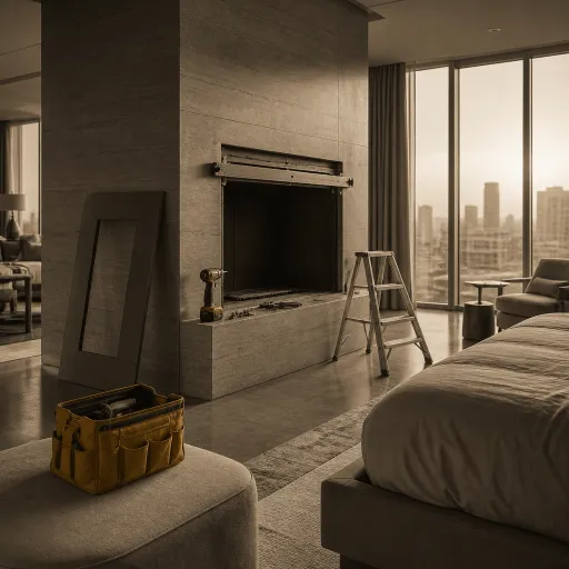 Architectural hotels where an in room fireplace shapes your stay